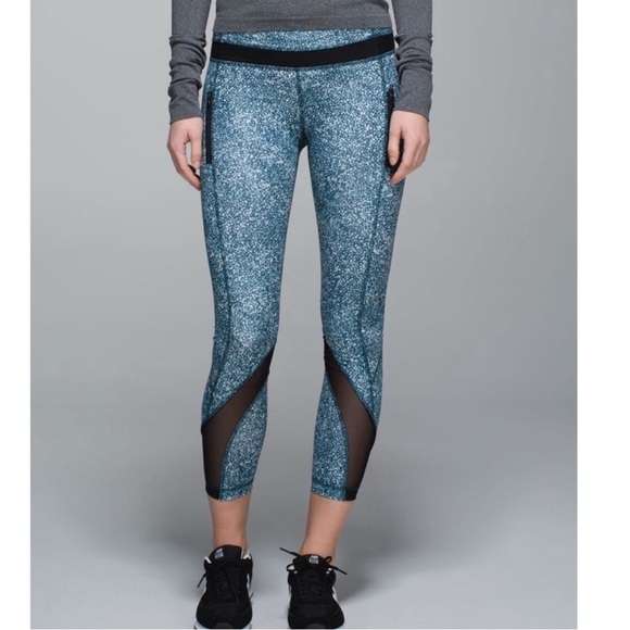 Lululemon Inspire Tight power Luxtreme Spray Jacquard Cropped Leggings Size 6 - Picture 1 of 13